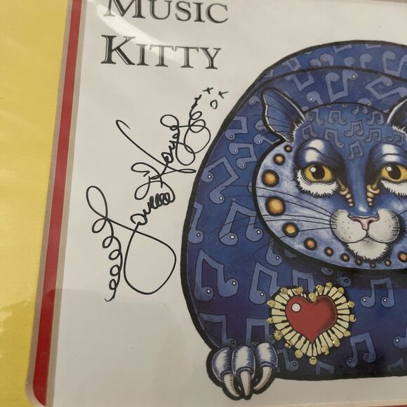 Music Kitty Print Jamie Hayes New Orleans Cat Art Signed Matted - Picture 2 of 7
